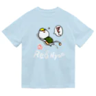 旅猫王子れぉにゃん👑😼公式(レイラ・ゆーし。)の「白字ロゴ」ぽてっと☆転けるれぉにゃん ドライTシャツ
