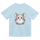 もふっとチンチラ🐭のチンチラ（シナモン） ドライTシャツ