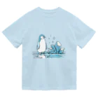 Green__teaのペンギンと氷塊 ドライTシャツ