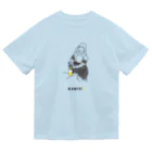 ビールとアート TM-3 Designの名画 × BEER（牛乳を注ぐ女）黒線画 Dry T-Shirt