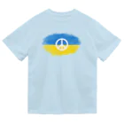 サトオのウクライナ国旗＆ピースマーク　クレヨン画風 Dry T-Shirt