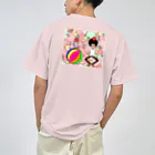 miritakaの時間のくるくるパーマとネコとリンゴ（カラー） ドライTシャツ