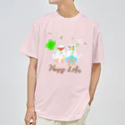 Lily bird（リリーバード）の幸せ小鳥&シロツメクサ Dry T-Shirt