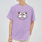 Cody the Lovebirdの仲良しクルマサカオウム&キバタン Chubby Bird ドライTシャツ