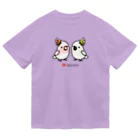 Cody the Lovebirdの仲良しクルマサカオウム&キバタン Chubby Bird ドライTシャツ