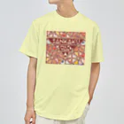 もぺのPixelart graphic “SANKAKU FOODs” レッド ドライTシャツ