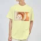 mofmenomossoのカプチーノ猫 ドライTシャツ