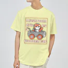 yuccoloのキノコとキの車 ドライTシャツ