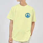 サトオのピースフォーウクライナ　ピースマーク(Peace symbol) ドライTシャツ