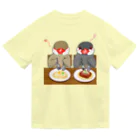 Lily bird（リリーバード）のパスタとシナモン・シルバー文鳥ず ドライTシャツ