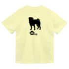 bow and arrow のパグ犬 ドライTシャツ