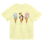 タタナ幻獣館のソフトクリームなオオカミたち ドライTシャツ