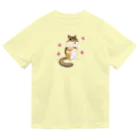 ねずりすSHOPのほっぺぷくぷくシマリス ドライTシャツ