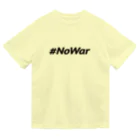 サトオの#NoWar　黒文字 Dry T-Shirt