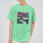 ノザキ-Nozakiの名画を楽しむてんとう虫〜水面の絵画〜 ドライTシャツ