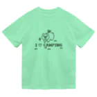 あふろっち商店のI LOVE CAMPING（黒） ドライTシャツ