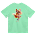 ゆうちゃんNFTいいねの耳長フェネックちゃん女の子バージョン ドライTシャツ