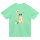 Ａｔｅｌｉｅｒ　Ｈｅｕｒｅｕｘのタンポポとサバトラ子猫② ドライTシャツ