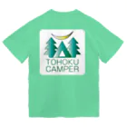 8garage SUZURI SHOPのTOHOKU CAMPERS ぐりーん ドライTシャツ