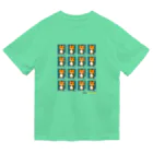 Quatre Illustrationのキャトル切手_オムツトラ4×4 ドライTシャツ