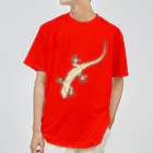 LalaHangeulのJapanese gecko(ニホンヤモリ)　英語デザイン ドライTシャツ