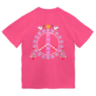 月夜のタツノオトシゴのPeace for children in Gaza and Ukraine ドライTシャツ