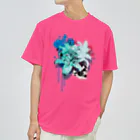 nanaqsaのLily Skull [Blue] ドライTシャツ