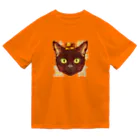 トロ箱戦隊本部の甘党宣言 黒猫さん ドライTシャツ