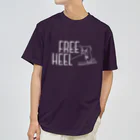 SNOW LIFE JOURNEYのFREE HEEL テレマークスキーブーツイラスト入り ドライTシャツ