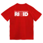 リジット・モータースポーツのRIGID前後白ロゴ Dry T-Shirt