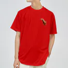 志瓜のSUZURIの赤色のアルトサクソフォン ドライTシャツ
