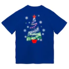 月夜のタツノオトシゴのwhite christmas ドライTシャツ