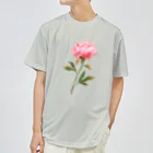 YURI MIUの芍薬 ＊ Pink Peony 01 ドライTシャツ