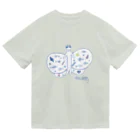 Futakawa Mayuのグッズショップのちょうちょ　ねこ　ブルー Dry T-Shirt