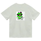 クロねこアワにゃん🐱の恐竜着ぐるみβ(白背景) Dry T-Shirt