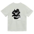 クロねこアワにゃん🐱のモノクロアワにゃん ドライTシャツ