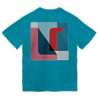 レターオールソーツのGeometric Letter series - Berry Mint 'U' ドライTシャツ