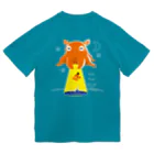 イラスト MONYAAT のバックプリント　たこさんwinなーとメンダコUFO Dry T-Shirt