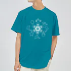 Metatron’s Cube Cosmosのメタトロンキューブと海の生き物たちホワイトカラー Dry T-Shirt