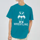 パンダプロレス&パンダジムのパンダプロレス　レスリングスタイル ドライTシャツ