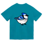 Cody the LovebirdのChubby Bird アオカケス　ブルージェイ Dry T-Shirt