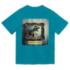 MistyStarkの飛び出す恐竜　－　dinosaur that pops out　－ Dry T-Shirt