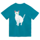 ねこの巣の白猫 ドライTシャツ