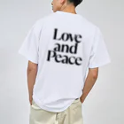 週5テニスの LOVE and PEACE(黒文字) ドライTシャツ