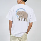 LalaHangeulのアフリカゾウさん　ハングルバージョン　背面プリントバージョン Dry T-Shirt