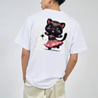 ベリーBellyの黒猫ベリーダンス ドライTシャツ