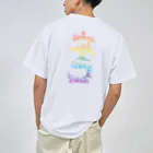 knockin-bluesのネコＴ・背面のみ(虹) ドライTシャツ