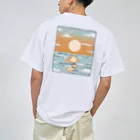 工房ミハルスの夕焼けの海 ドライTシャツ