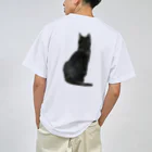 サバミケ、茶トラ、鍵しっぽ。の黒猫大好き ドライTシャツ