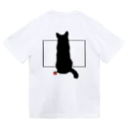 アトリエGINのロシアンブルー銀　「猫座り」 Tシャツ② ドライTシャツ